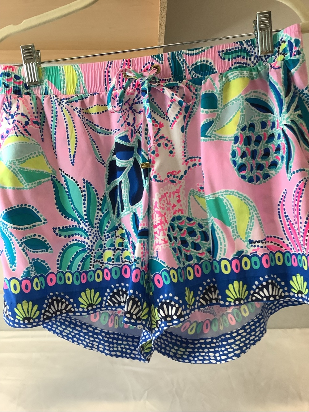 Lilly Pulitzer Pink Tropical Print Drawstring Skort